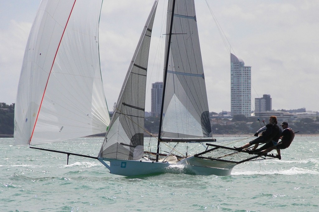 18ft Skiffs, Auckland January 13, 2013 © Richard Gladwell www.photosport.co.nz